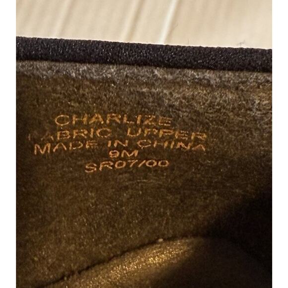 Villager by Liz Claiborne Size 9M Charlize Black Slip-On Square Toe Shoe - Picture 7 of 8